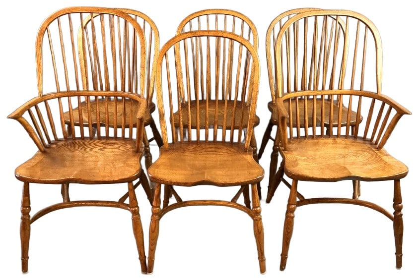 Set of 6 Oak Windsor Chairs (1 of 5)
