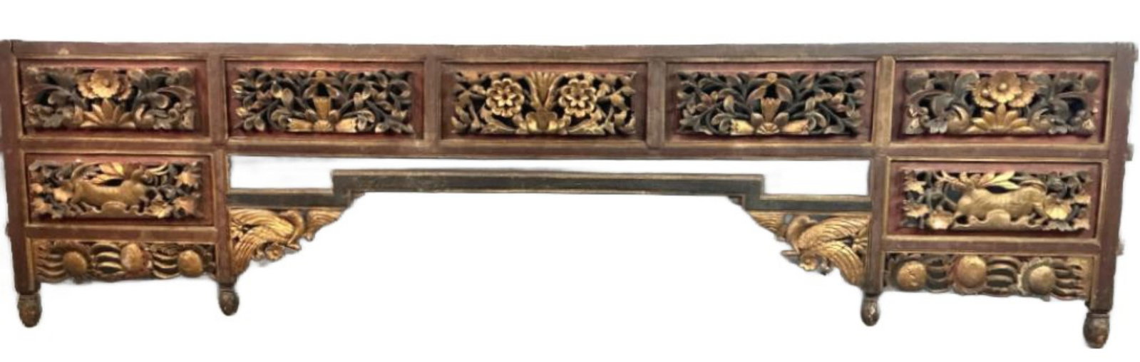 Antique Asian Carved Wood Door Surround (1 of 6)