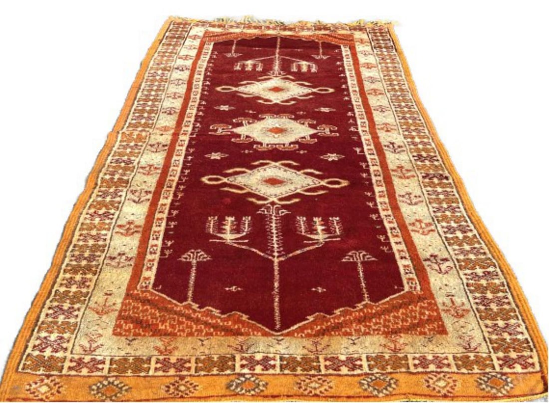 Turkish Floral & Geometric Design Rug (1 of 7)