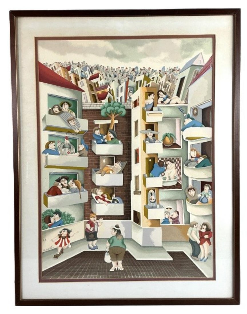 Yuval Mahler (Israeli, b. 1951) Neighbors Litho (1 of 4)