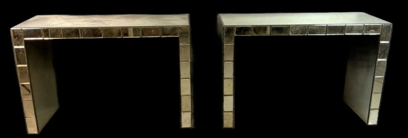 Pair Art Deco Style Mirrored Consoles (1 of 7)