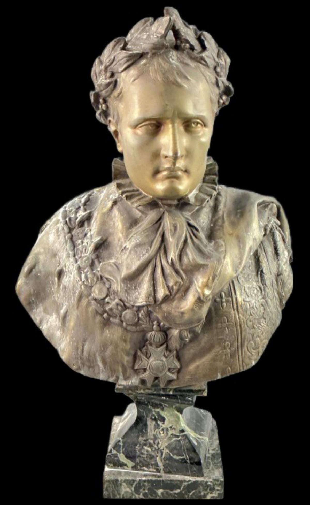 R Nannini Napoleon Bronzed Spelter Bust (1 of 5)