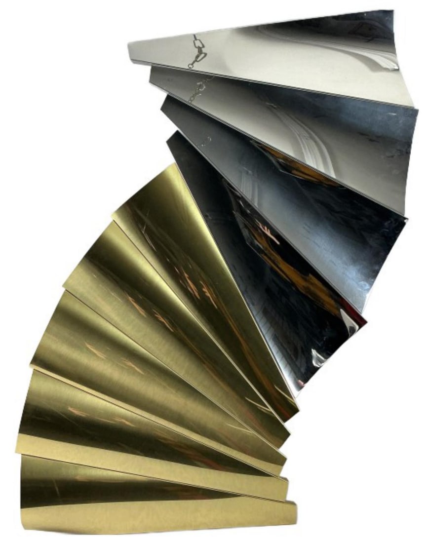 Curtis Jere Outfold Brass & Chrome Wall Sculpture (1 of 5)