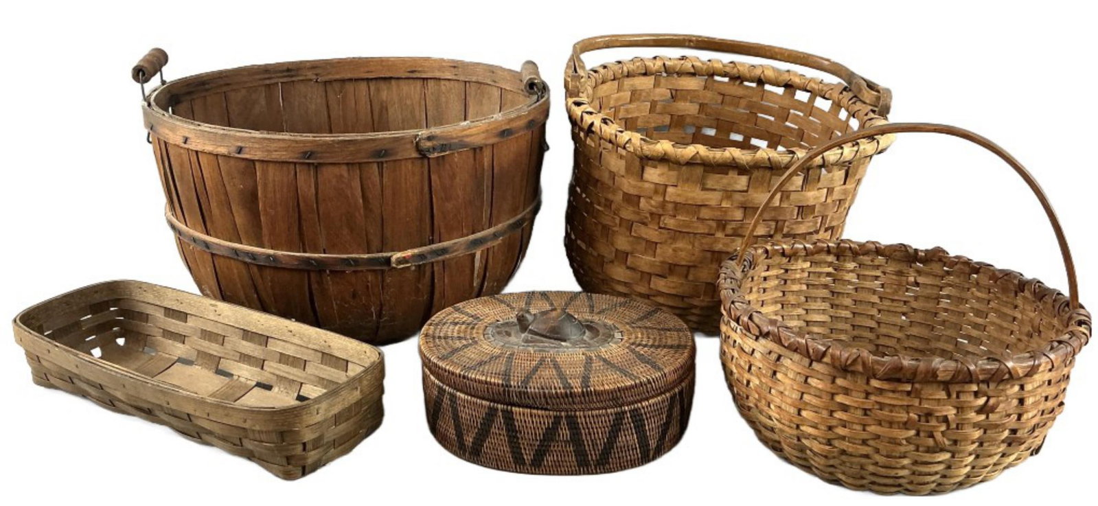 Group of 5 Wood Baskets (1 of 6)