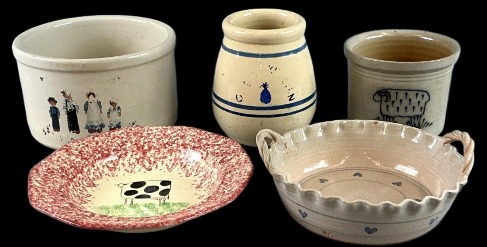 Group of Stoneware & Pottery, RRP Crock Bowl (1 of 9)