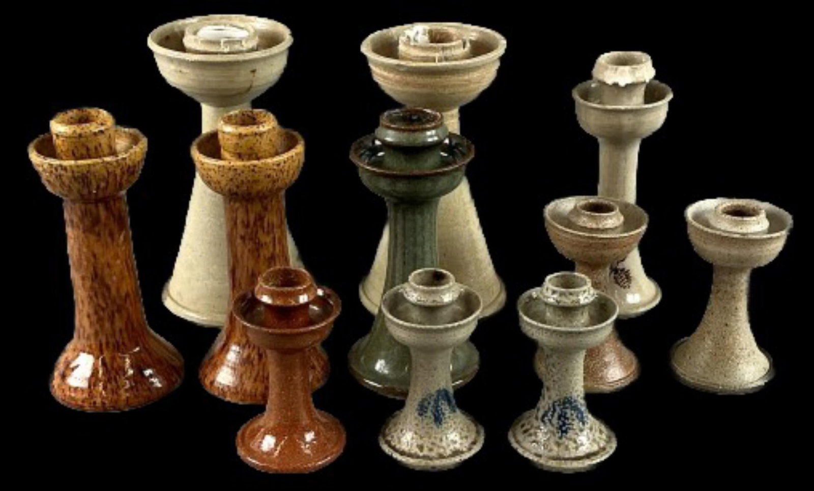 Group of Ben Owen, Jugtown Pottery Candlesticks (1 of 7)