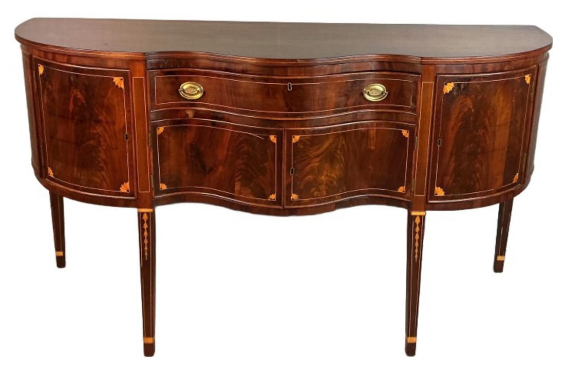 19th C. American Serpentine Front Sideboard (1 of 7)