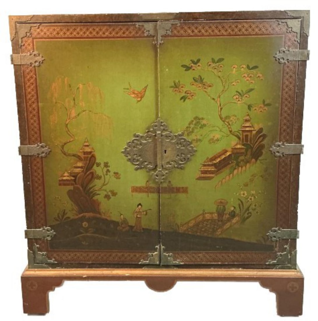 Paint Decorated Chinoiserie Cabinet (1 of 5)