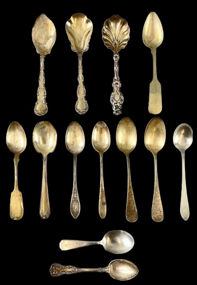 Group of Sterling Silver & Coin Spoons (1 of 10)