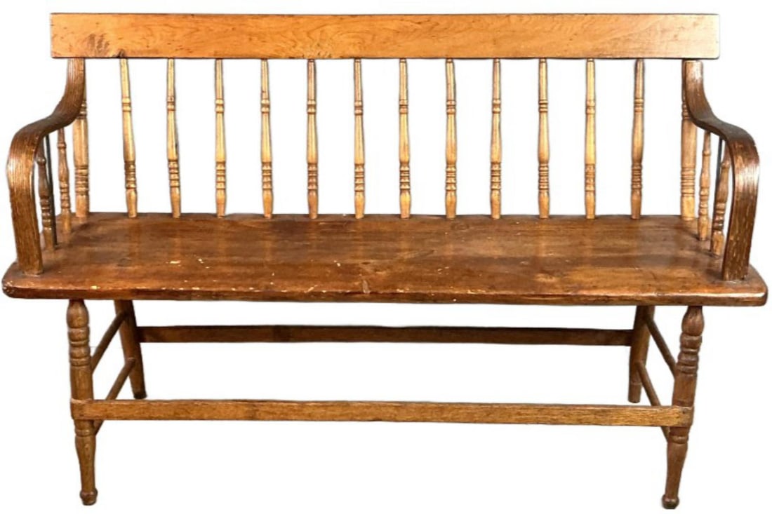 Antique Windsor Style Bench (1 of 5)