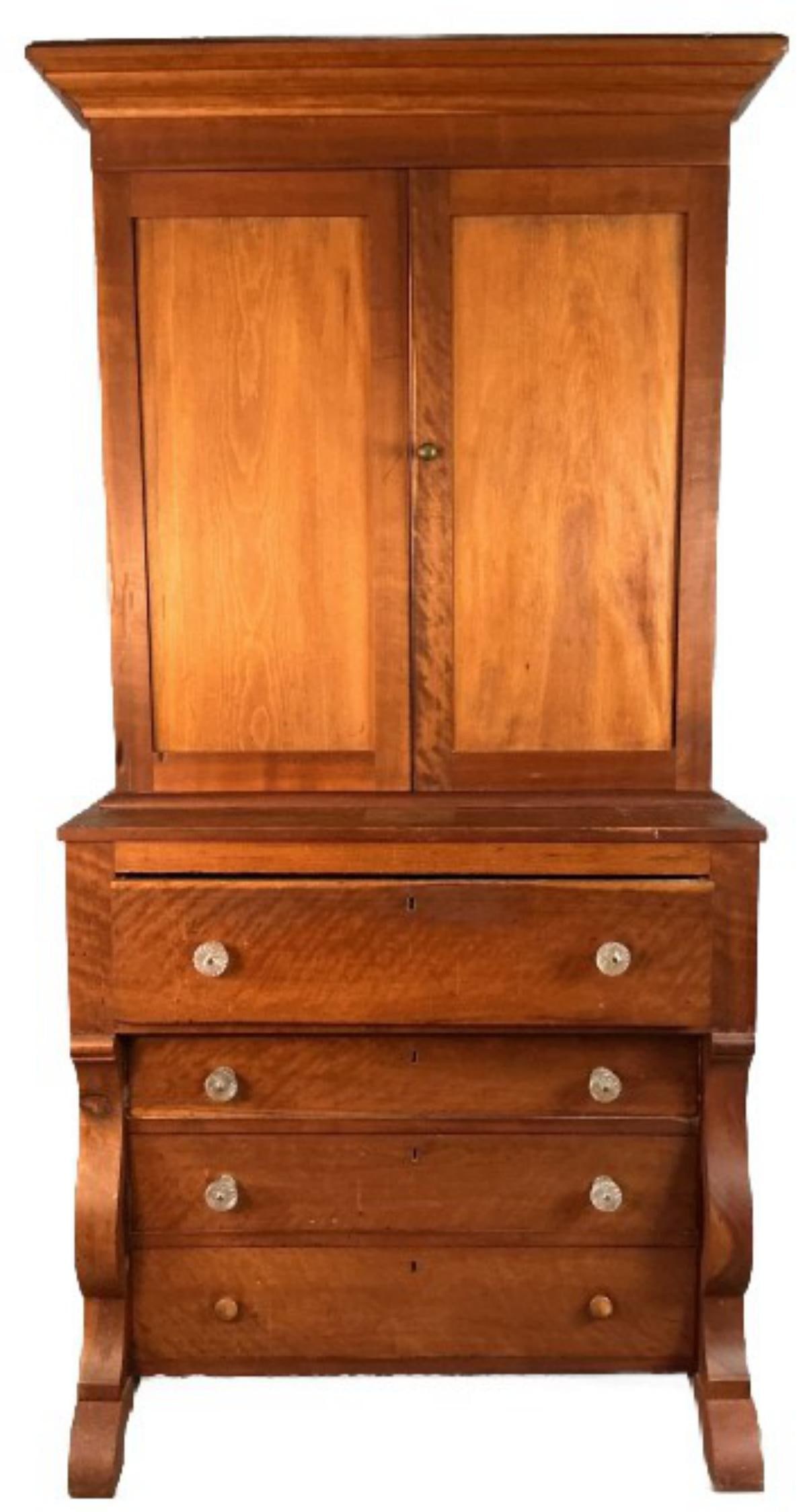 Antique Linen Press Cabinet (1 of 5)
