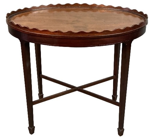 Georgian Style Mahogany Tea Table (1 of 4)