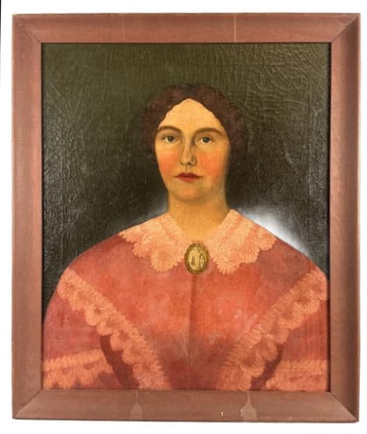 M. Williams Portrait of a Woman Oil Painting (1 of 3)
