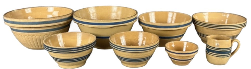 Grouping of Yellow Ware Pottery Bowls (1 of 7)