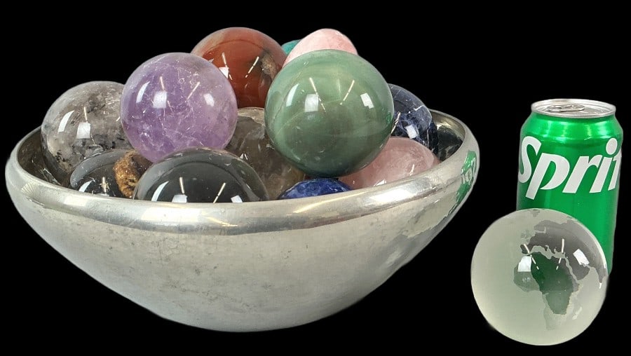 Group of Porter Blanchard Pewter Bowl & Spheres (1 of 11)
