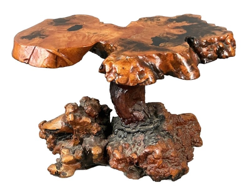 Live Edge Burl Wood Side Table (1 of 5)