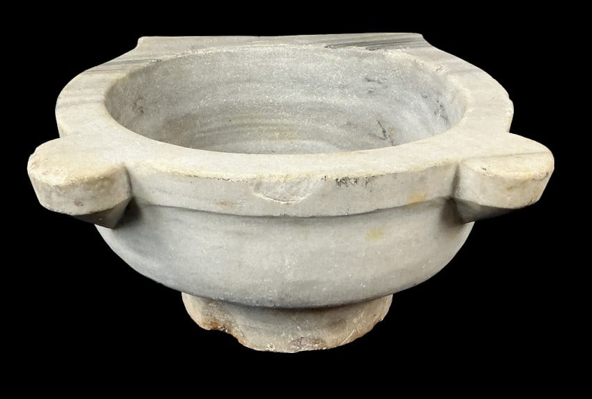 Antique 19th Century Carved Carrara Marble Sink (1 of 6)