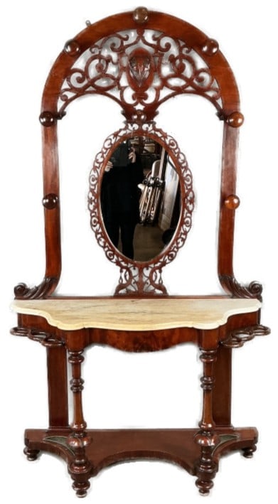 Victorian Marble Top Hall Tree (1 of 5)