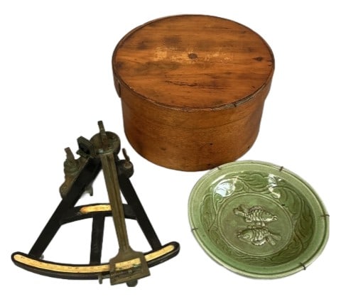 Grouping of 19th C Octant, Pantry Box, & Other (1 of 8)