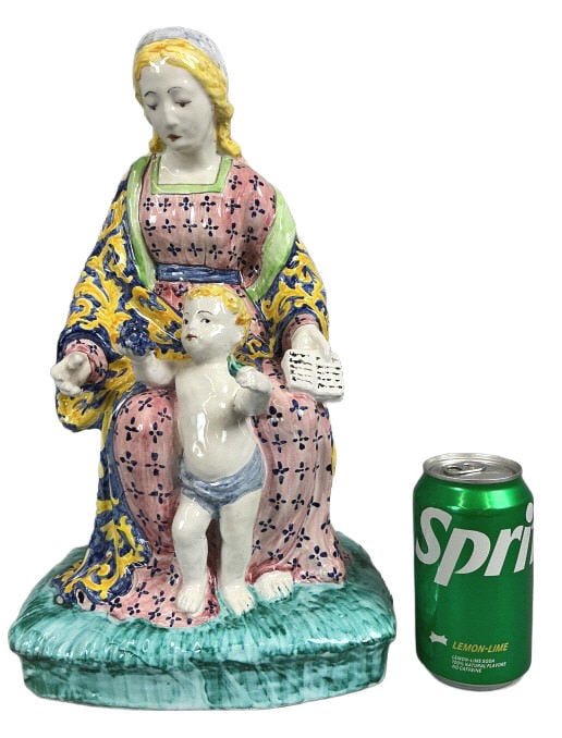 Ivana Dolfi (Italian) Majolica Madonna & Child (1 of 5)