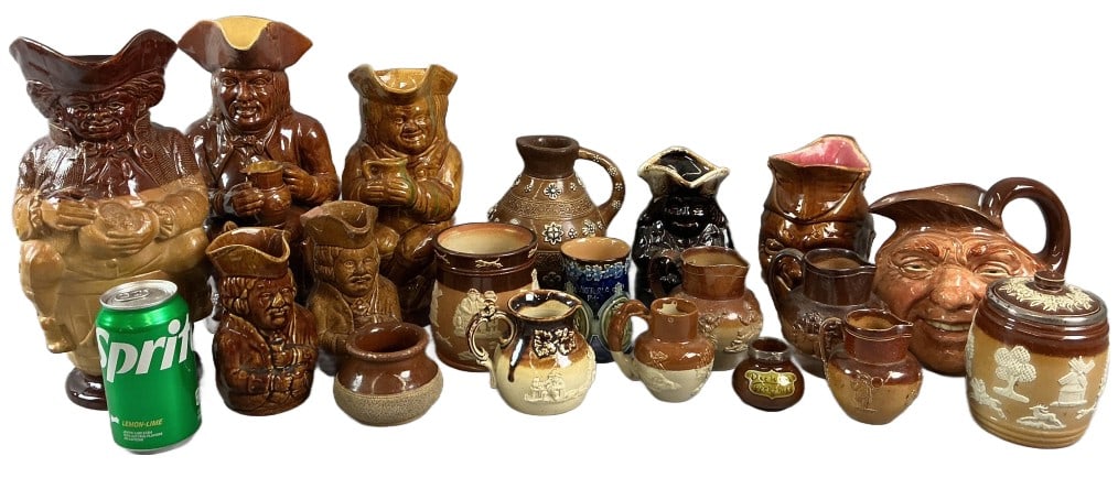 Grouping of Stoneware Toby Jugs & Other Articles (1 of 10)