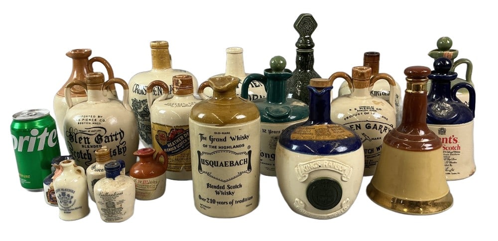 Grouping of Stoneware Whisky Jugs (1 of 4)