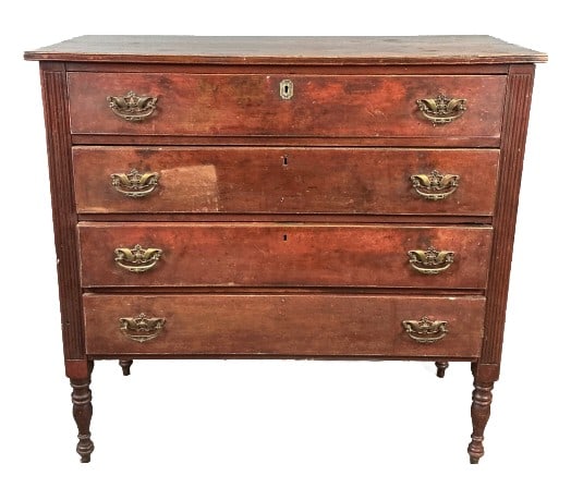 19th C American Four Drawer Chest (1 of 6)