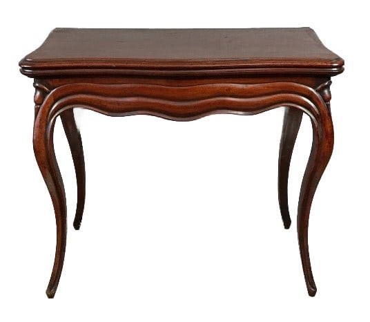Louis XV Style Mahogany Fold Over Game Table (1 of 5)