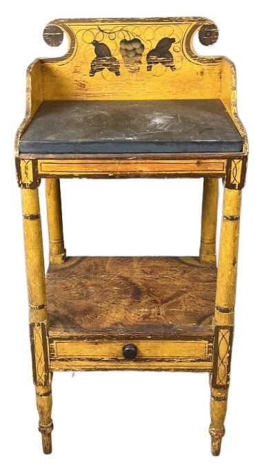 19th C American Hand Painted Wash Stand (1 of 7)