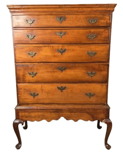Antique American Maple Chest on Stand (1 of 6)