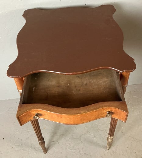 Sheraton Style Maple Side Table - 3