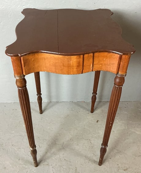 Sheraton Style Maple Side Table - 4