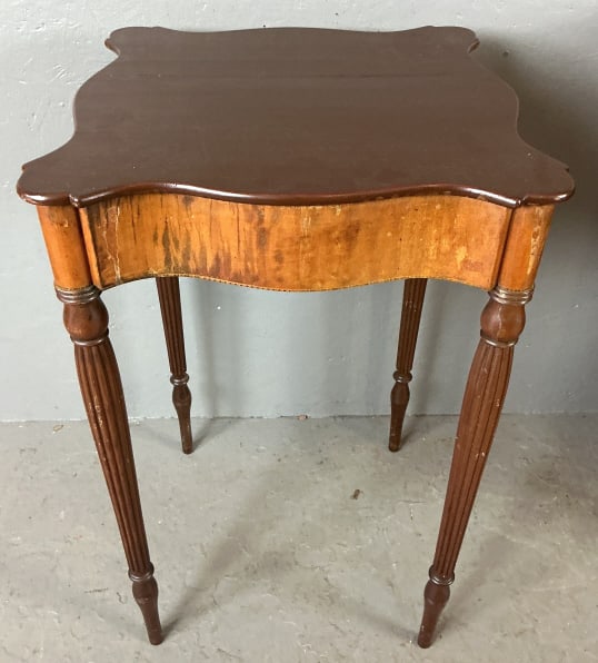 Sheraton Style Maple Side Table - 5