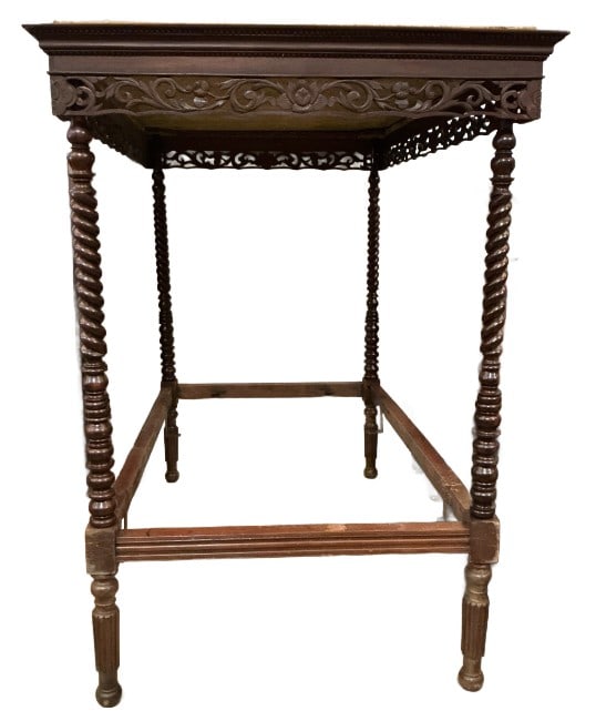 19th Century Turned Mahogany Four Poster Bed (1 of 5)