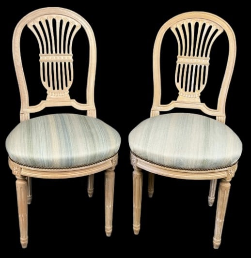 Pair of Louis XVI Style Balloon Back Side Chairs (1 of 3)