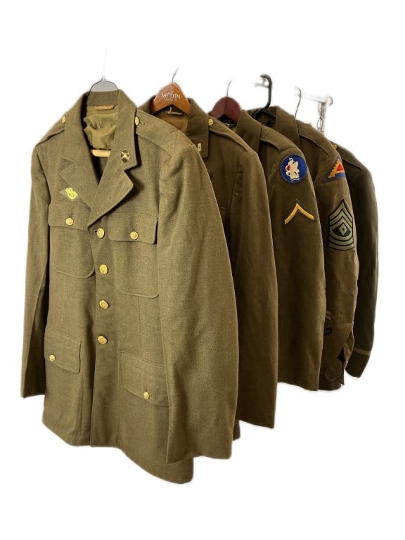 Grouping of WWII Era US Military Uniforms (1 of 6)