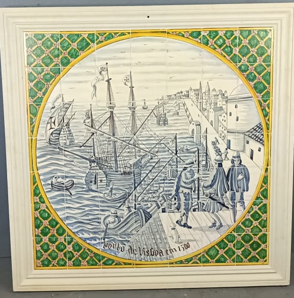 Portuguese Hand Painted Tile Wall Plaque (1 of 5)