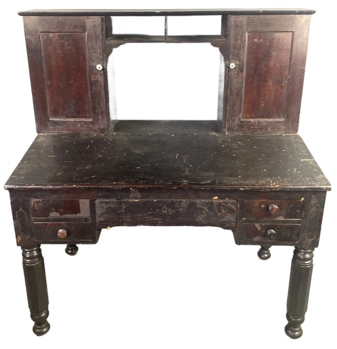19th C. Black Painted Desk (1 of 6)