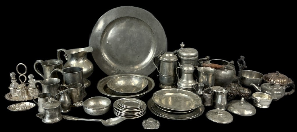 Large Grouping of Pewter & Other Articles (1 of 6)
