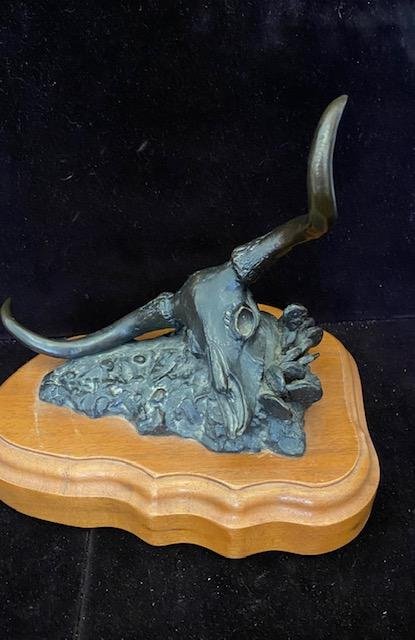 Bronze Steer Head Signed By Western Artist Ted Long (1 of 4)