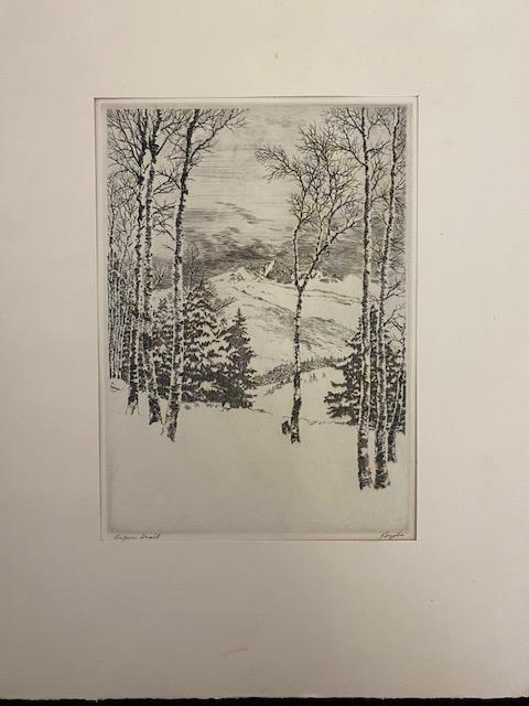 Original Signed Lyman Byxbe Etching Vintage (1 of 5)