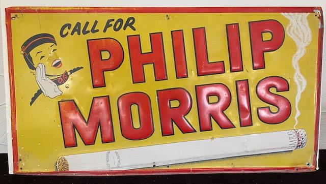 Original Philip Morris Metal Advertising Sign (1 of 5)
