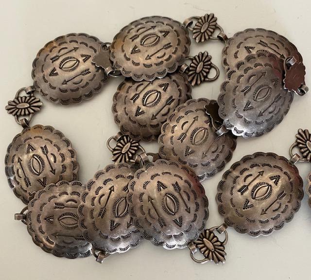 Native American Navajo Sterling Concha Belt (1 of 2)
