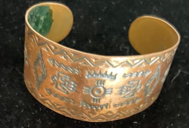 Native American Solid Copper 1940 Bracelet (1 of 4)