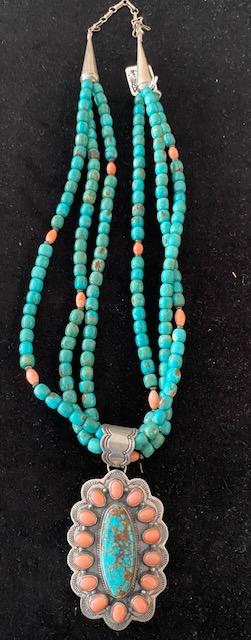 Native American Sterling Necklace and Pendant (1 of 5)