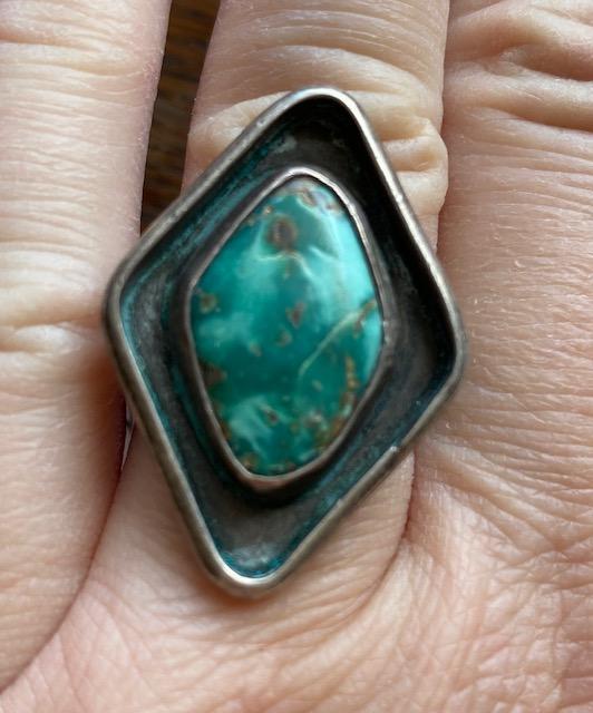Native American  Navajo Turquoise and Sterling Ring (1 of 1)