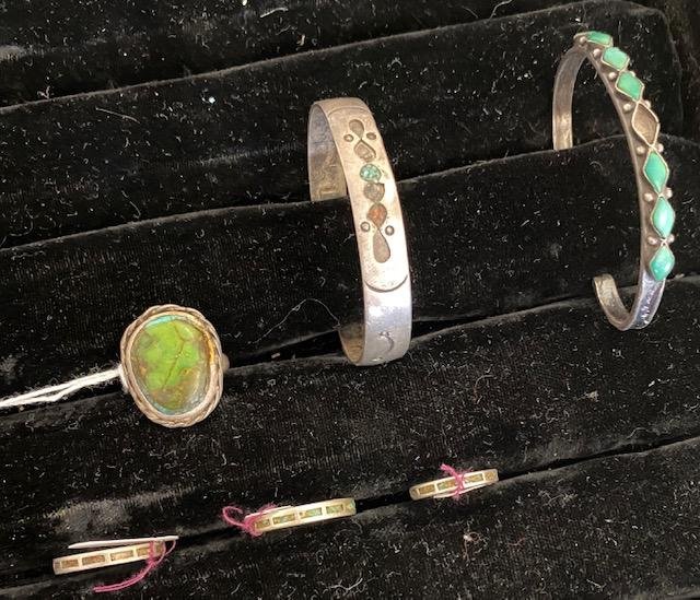 Lot of Six Sterling Native American  Jewelry Pieces (1 of 4)