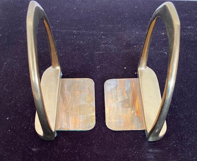 Solid Brass WWI Horse Stirrups Bookends (1 of 3)