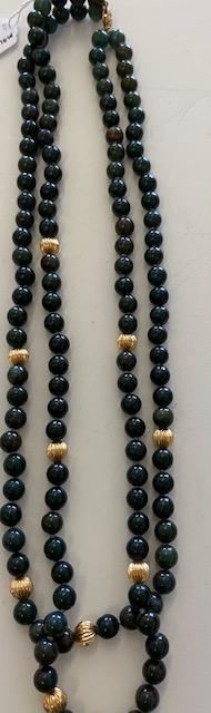 Malachite Double Strand Necklace (1 of 4)