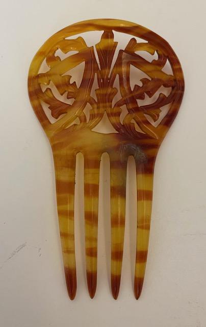 Vintage Faux Tortoise Shell Hair Comb Ca. 1900 (1 of 1)